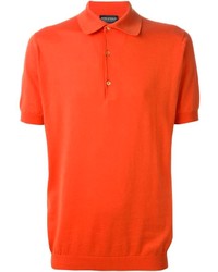 orange Polohemd von John Smedley