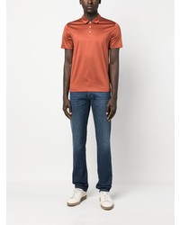 orange Polohemd von Canali