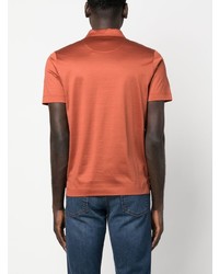 orange Polohemd von Canali