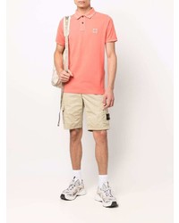 orange Polohemd von Stone Island