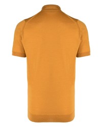 orange Polohemd von John Smedley