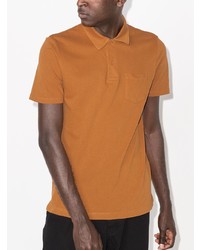 orange Polohemd von Sunspel