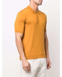 orange Polohemd von Barba