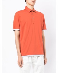 orange Polohemd von Brunello Cucinelli