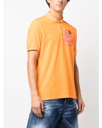 orange Polohemd von Philipp Plein