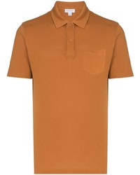 orange Polohemd von Sunspel