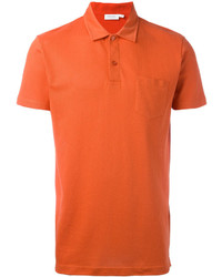 orange Polohemd von Sunspel