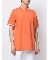 orange Polohemd von Kiton