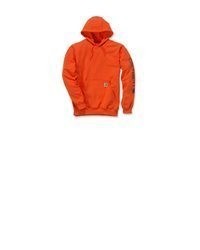 orange Pullover mit einem Kapuze von Carhartt