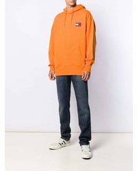 orange Pullover mit einem Kapuze von Tommy Jeans