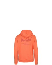 orange Pullover mit einem Kapuze von Herschel