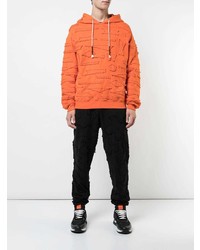 orange Pullover mit einem Kapuze von Mostly Heard Rarely Seen