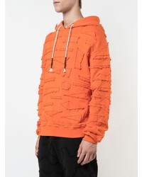 orange Pullover mit einem Kapuze von Mostly Heard Rarely Seen