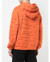 orange Pullover mit einem Kapuze von Mostly Heard Rarely Seen