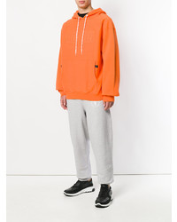 orange Pullover mit einem Kapuze von Heron Preston