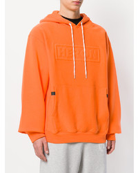 orange Pullover mit einem Kapuze von Heron Preston