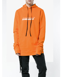 orange Pullover mit einem Kapuze von Unravel Project