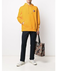 orange Pullover mit einem Kapuze von Tommy Jeans