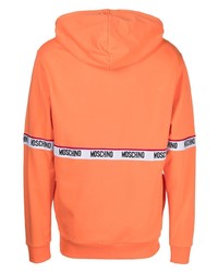 orange Pullover mit einem Kapuze von Moschino