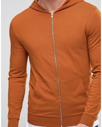 orange Pullover mit einem Kapuze von Asos