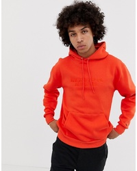 orange Pullover mit einem Kapuze von New Era