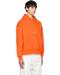 orange Pullover mit einem Kapuze von AMI Alexandre Mattiussi