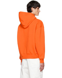 orange Pullover mit einem Kapuze von AMI Alexandre Mattiussi