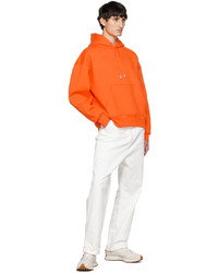 orange Pullover mit einem Kapuze von AMI Alexandre Mattiussi