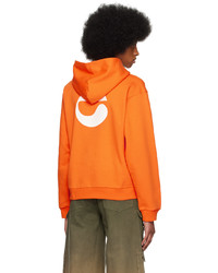 orange Pullover mit einem Kapuze von Coperni