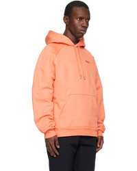 orange Pullover mit einem Kapuze von 032c