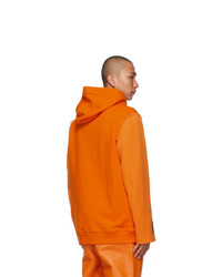 orange Pullover mit einem Kapuze von Burberry