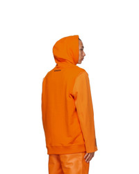 orange Pullover mit einem Kapuze von Burberry