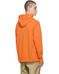 orange Pullover mit einem Kapuze von YMC