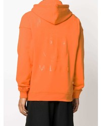 orange Pullover mit einem Kapuze von Moschino