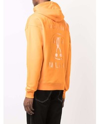 orange Pullover mit einem Kapuze von Moschino