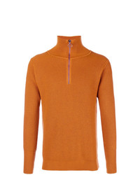 orange Pullover mit einem Reißverschluss am Kragen von Barena