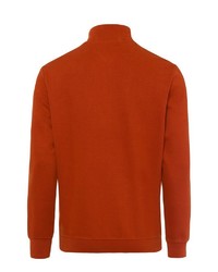 orange Pullover mit einem Reißverschluss am Kragen von Brax
