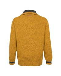 orange Pullover mit einem Reißverschluss am Kragen von camel active