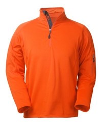 orange Pullover mit einem Reißverschluss am Kragen von Jeff Green