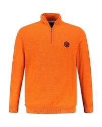 orange Pullover mit einem Reißverschluss am Kragen von JP1880