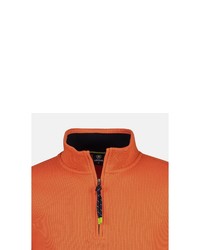 orange Pullover mit einem Reißverschluss am Kragen von LERROS