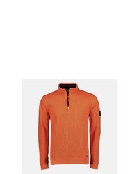 orange Pullover mit einem Reißverschluss am Kragen von LERROS