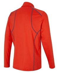 orange Pullover mit einem Reißverschluss am Kragen von Ziener