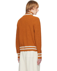 orange Pullover mit einem Reißverschluß von Dries Van Noten