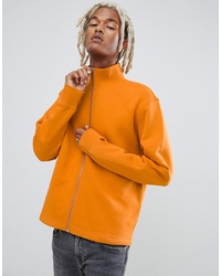 orange Pullover mit einem Reißverschluß von Weekday