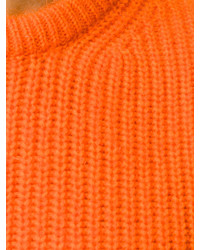 orange Pullover mit einem Rundhalsausschnitt von Calvin Klein
