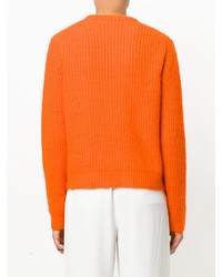 orange Pullover mit einem Rundhalsausschnitt von Calvin Klein