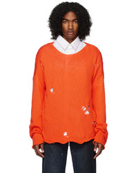 orange Pullover mit einem Rundhalsausschnitt von 424