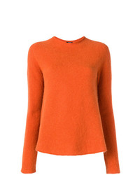 orange Pullover mit einem Rundhalsausschnitt von Aspesi