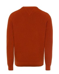 orange Pullover mit einem Rundhalsausschnitt von Brax